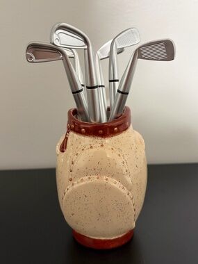Golf Bag Ceramic Vase